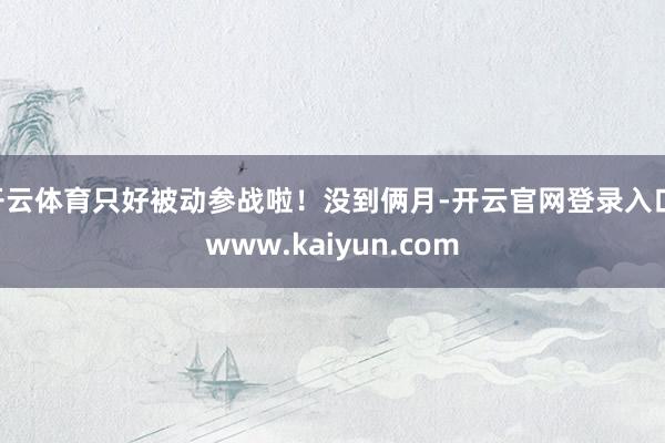 开云体育只好被动参战啦！没到俩月-开云官网登录入口 www.kaiyun.com