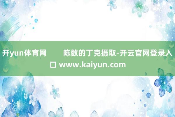 开yun体育网        陈数的丁克摄取-开云官网登录入