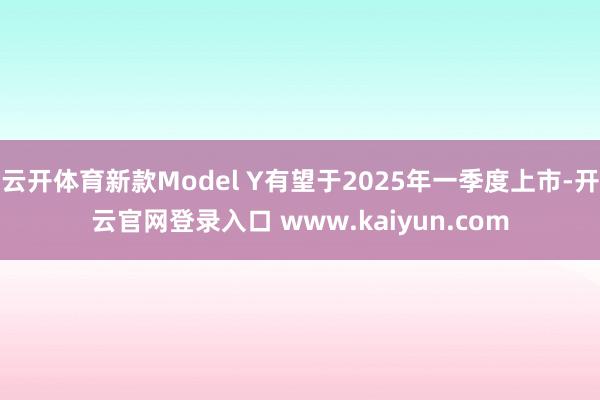 云开体育新款Model Y有望于2025年一季度上市-开云官